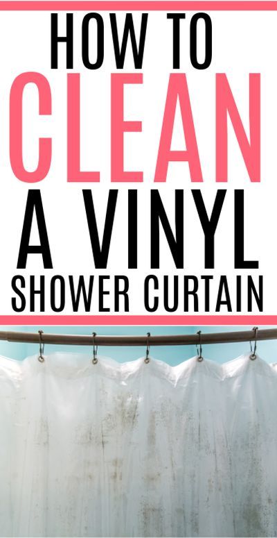 a sign that says how to clean a vinyl shower curtain