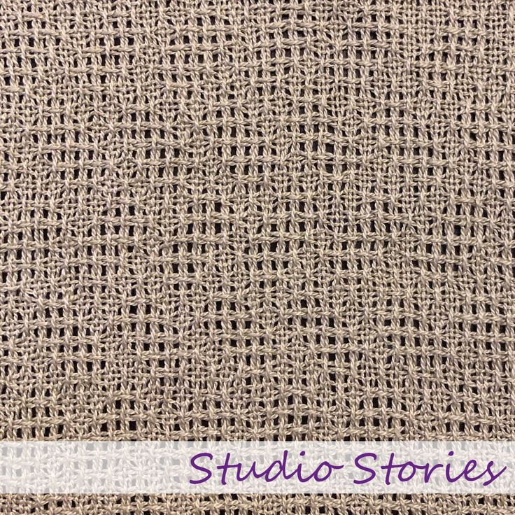 an image of a piece of burlock fabric with the words studio stories on it