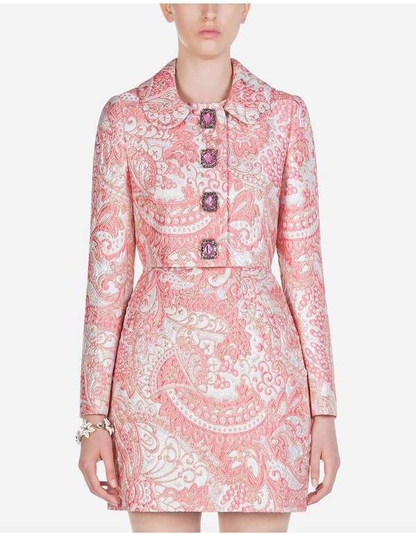 Jacquard Jacket Women, Jacquard Clothes, Brocade Jacket, Dolce Gabbana Jacket, Lace Blazer, Jacquard Jacket, Women's Blazers, Dolce E Gabbana, Womens Blazers