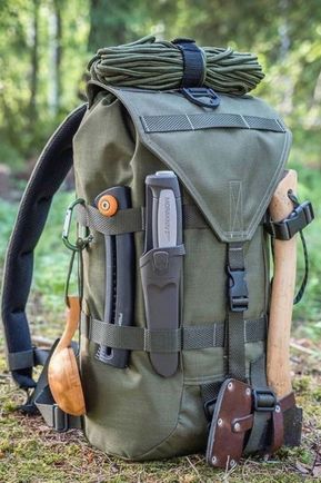 the back pack is full of tools and gadgets