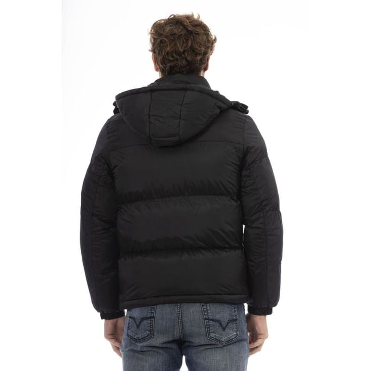 Collection:Fall/Winter Gender:Man Type:Bomber Fastening:zip Sleeves:long External pockets:2 Material:nylon 100% Hood:removable Details:visible logo Haute Couture Brands, Urban Clothing, Jumpsuit Men, Jacket With Hood, Urban Outfits, Black Nylon, The Urban, Black Nylons, Men's Coats And Jackets