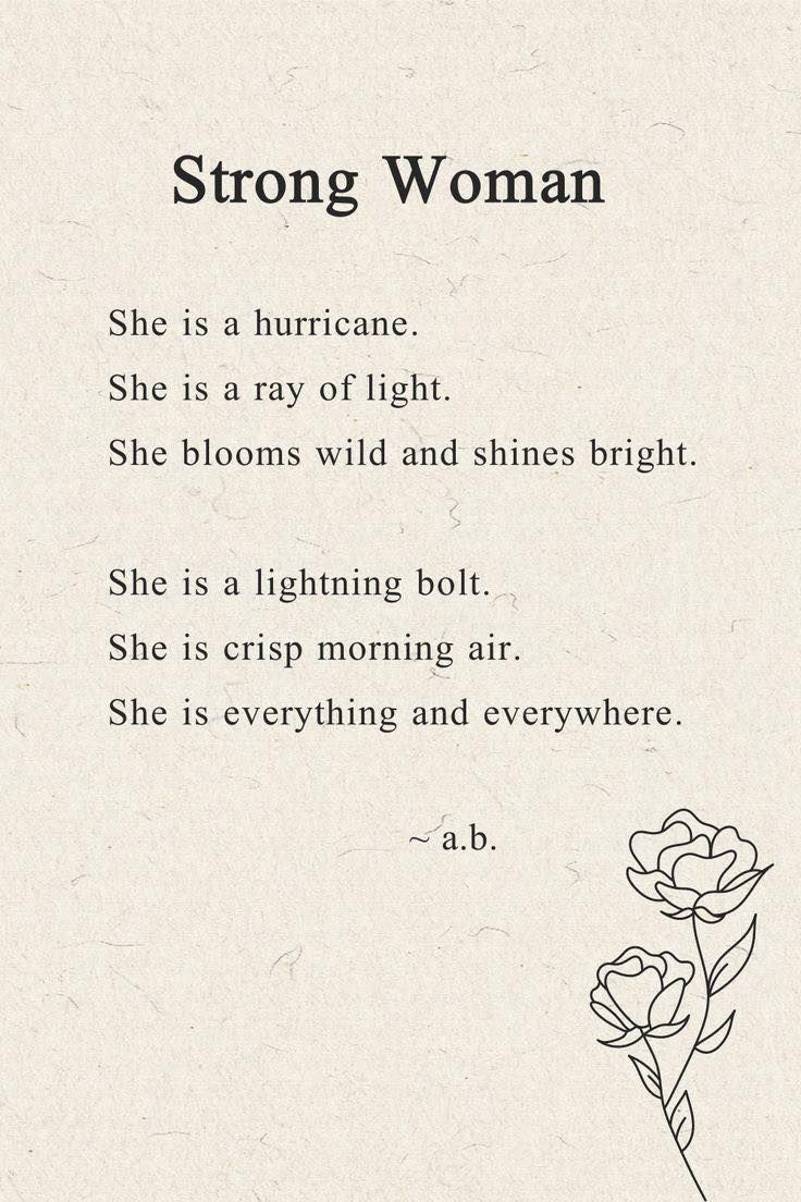 the poem is written in black and white, with a flower on it's side