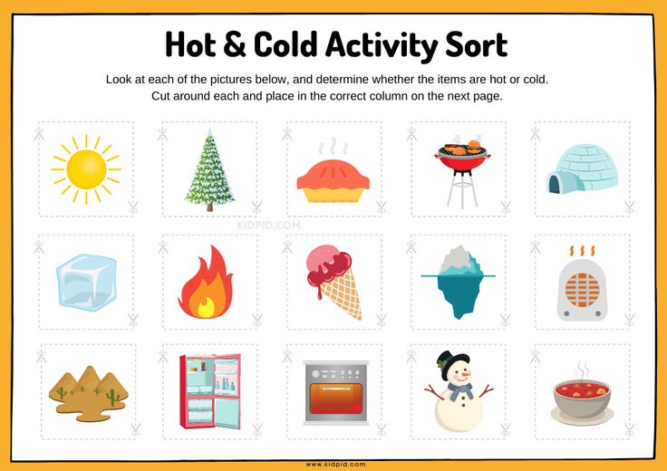 the hot and cold activity sort is shown