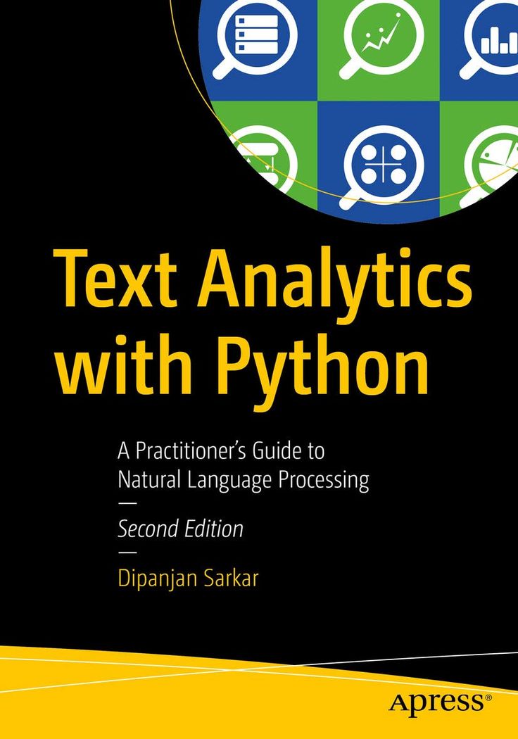 the cover of text analyses with python