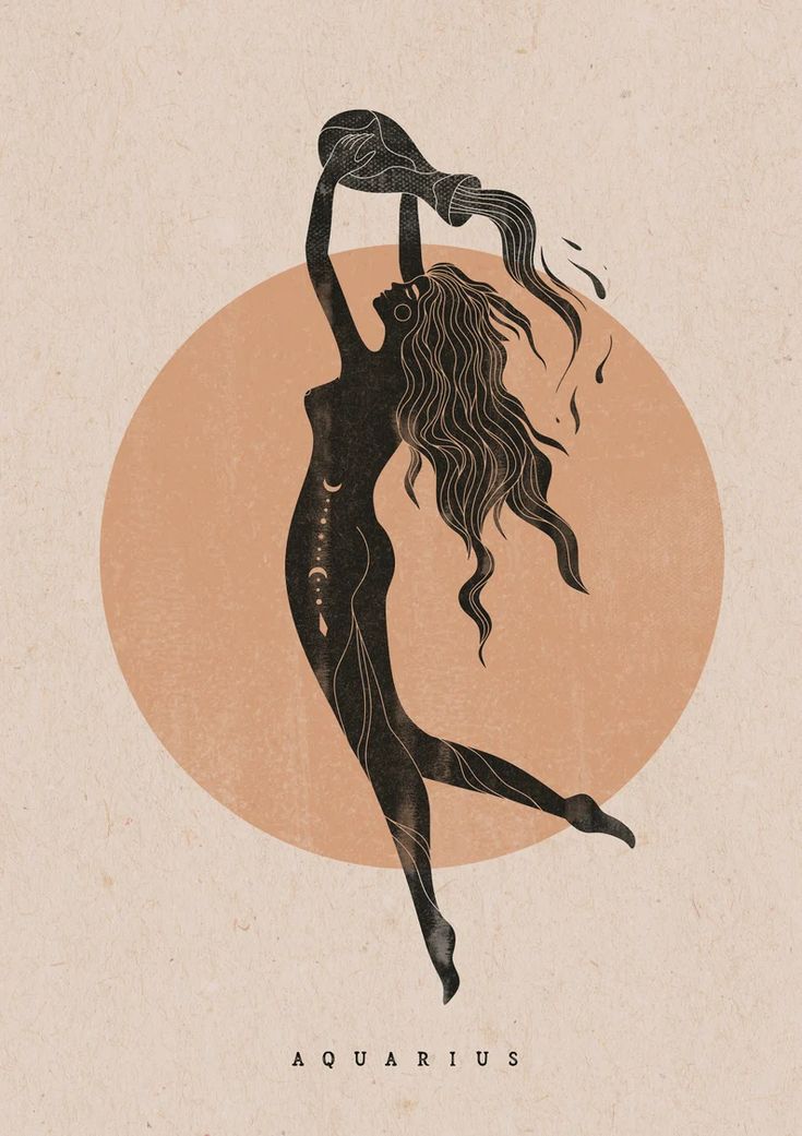 an illustration of a woman with her hair blowing in the wind