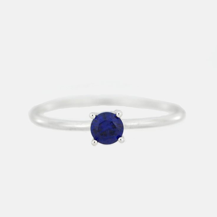 This is a beautiful Sapphire ring. It is set in real solid 14Kt Gold. You can choose if you want 14Kt White Gold, 14Kt Yellow Gold or 14Kt Rose Gold. This is the perfect gift for mom, wife, fiancee, girlfriend, valentine, daughter, family or friend. It is a special gift for mother's day, valentine's day, wedding, anniversary, birthday, Christmas, Easter, New Year's and any holiday. 4mm Created Blue Sapphire Metal Weight: 0.91 Grams 1.25mm ring width Comes in jewelry box MATCHING NECKLACE, EARRIN September Birthstone Ring, Gold Sapphire Ring, Ring Sapphire, Blue Sapphire Ring, September Birthstone, Blue Sapphire Rings, Perfect Gift For Mom, Dainty Ring, Matching Necklaces