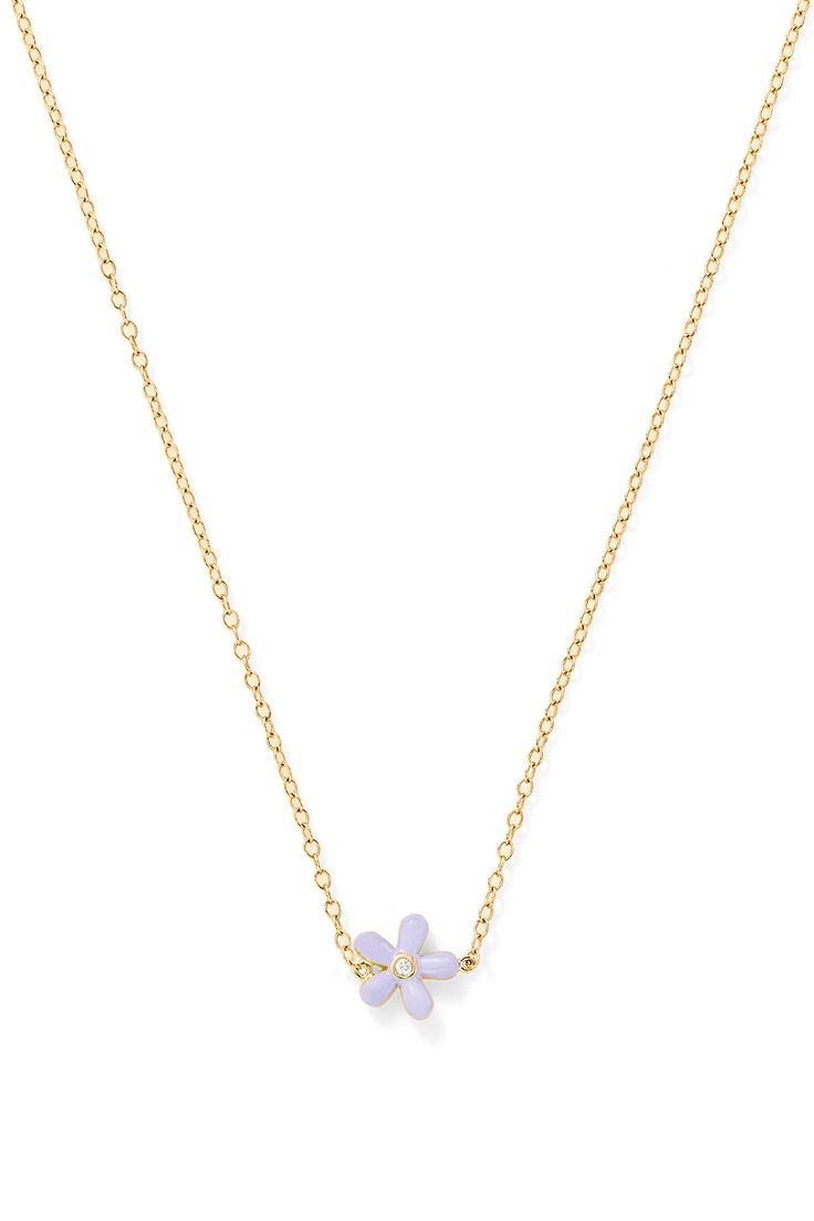 A forever favorite and Alison Lou signature, the Single Wildflower Necklace available in our custom enamel colors of your choosing below with a white diamond center. It comes on an Alison Lou 14K Yellow Gold 16" Chain with an extension to 18". We love it worn as a set with the Wildflower Bracelet! Please note this piece is final sale. 14K Yellow Gold, Made in New York City White Petal-shaped Jewelry With Flower Charm, White Flower Fine Jewelry Necklace, White Flower Shaped Fine Jewelry Necklace, Fine Jewelry White Flower Necklace, White Flower Charm Necklace Fine Jewelry, White Fine Jewelry Necklaces With Flower Charm, Cute Necklaces, Alison Lou, Cute Necklace