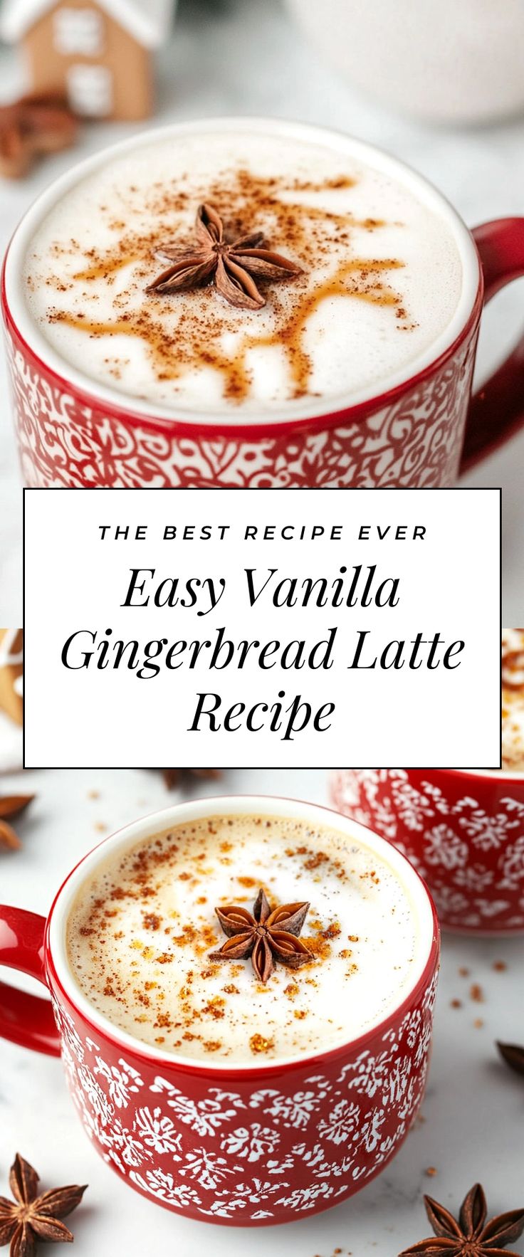 Image for Easy Vanilla Gingerbread Latte Recipe Homemade Holiday Lattes, Christmas Latte Recipes, Gingerbread Coffee Syrup, Gingerbread Latte Syrup, Gingerbread Latte Recipe, Ninja Coffee Bar, Ninja Coffee, Vanilla Recipes, Gingerbread Latte