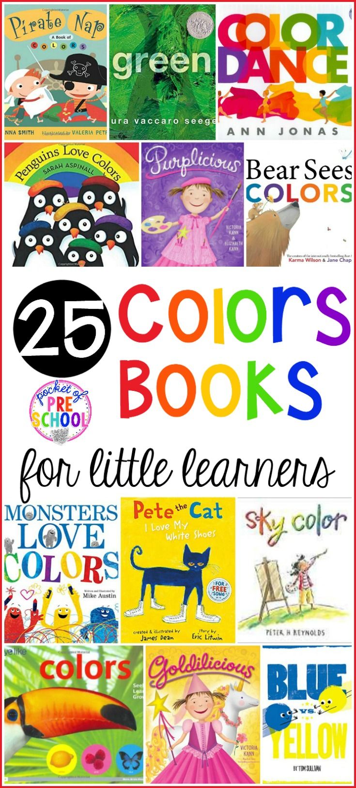 children's books with the title 25 colors for little learners