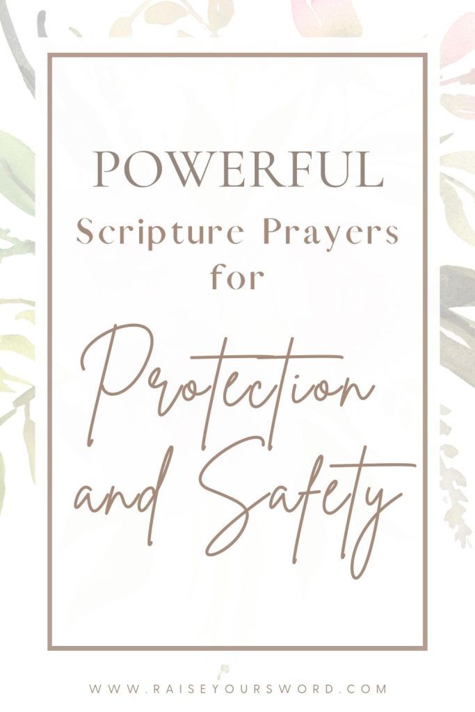 the front cover of powerful scripture prayer for protection and safety, with flowers on it