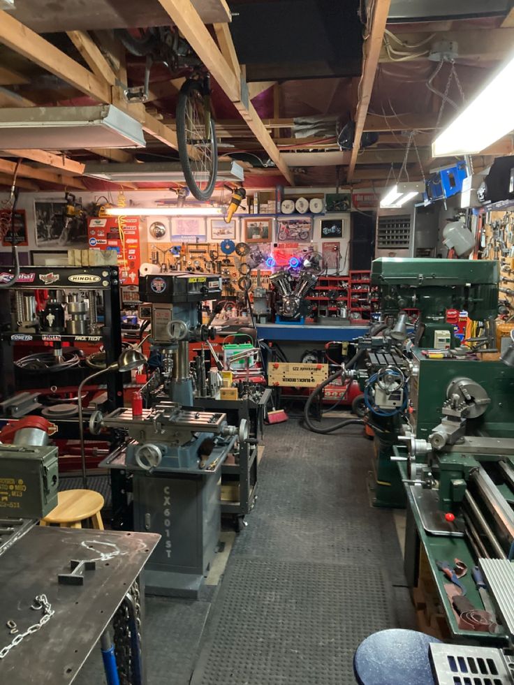 the shop is full of tools and equipment