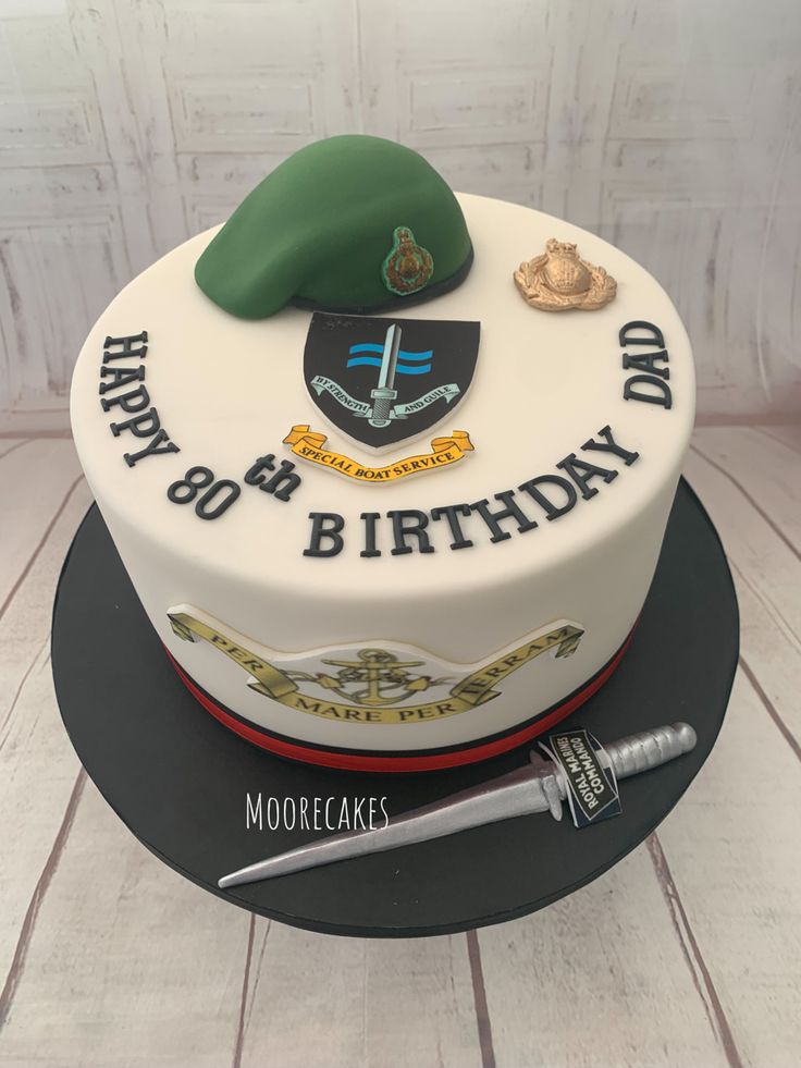 Army Cake Design, Army Birthday Cakes, Marine Cake, 30th Cake, Army Cake, Royal Marine Commando, 30 Cake, Army's Birthday, Special Air Service