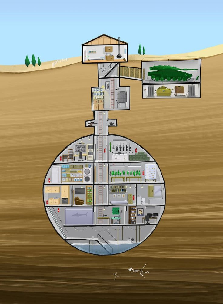 a drawing of a house in the middle of a field with lots of windows on it