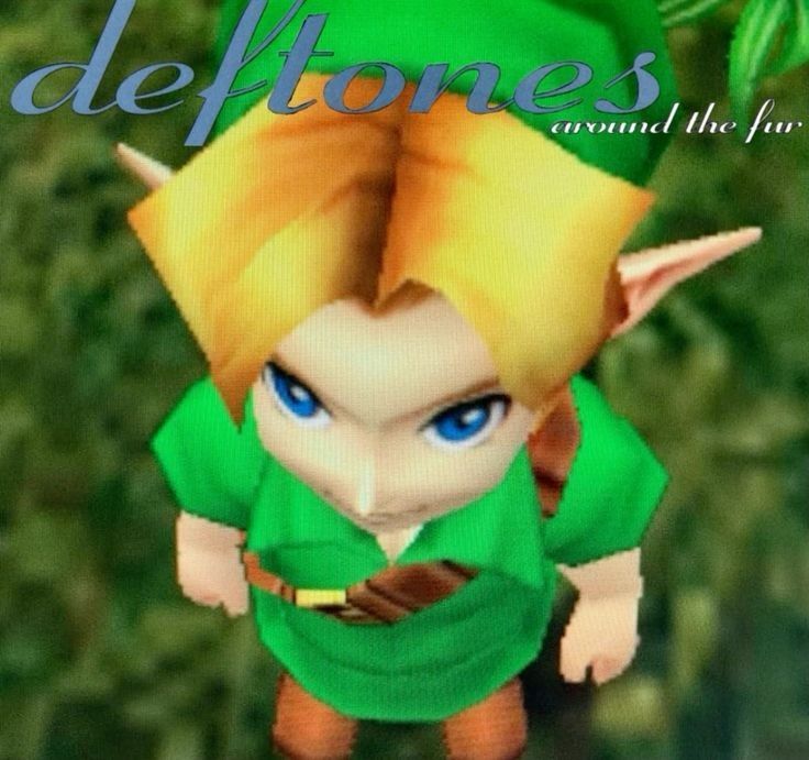 an animated image of the legend of zelda from the video game, deftones