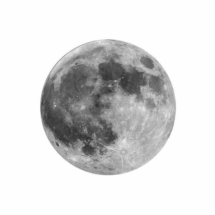 the full moon is shown in black and white