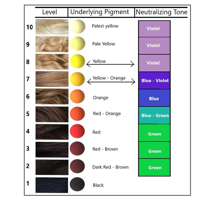 Wells Toner Chart, Hair Color Theory, Schwarzkopf Hair Color Chart, Ion Hair Color Chart, Levels Of Hair Color, Hair Coloring At Home, Level 6 Hair Color, Level 7 Hair Color, Redken Toner