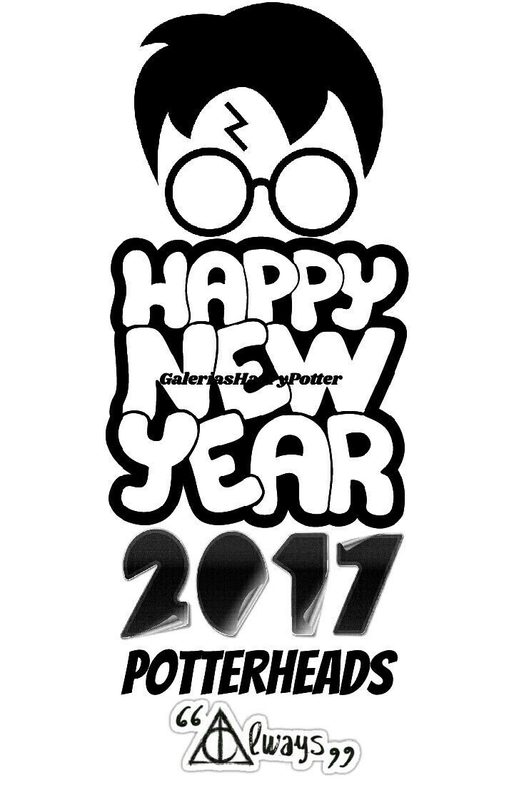 a harry potter poster with the words happy new year and potterheads on it