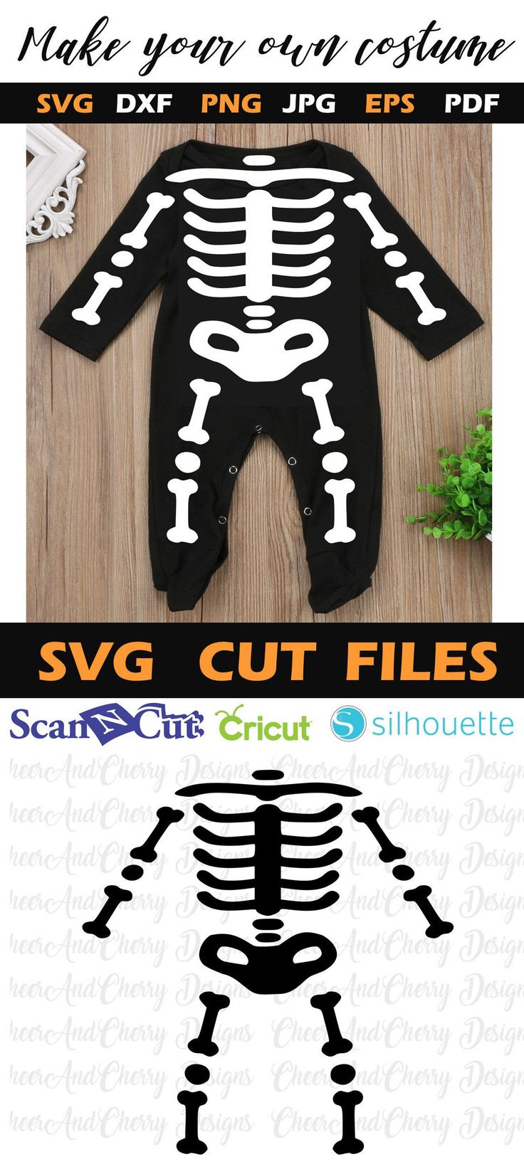 a skeleton cut file is shown in three different colors