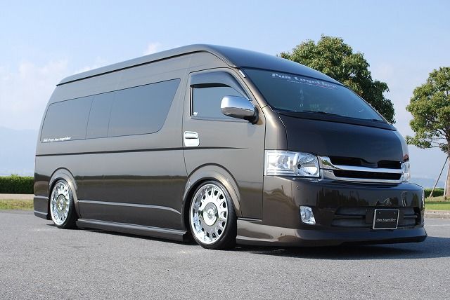 a black van parked in a parking lot