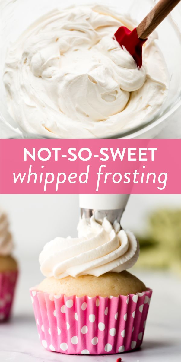 a cupcake with frosting on top and the words not - so - sweet whipped frost