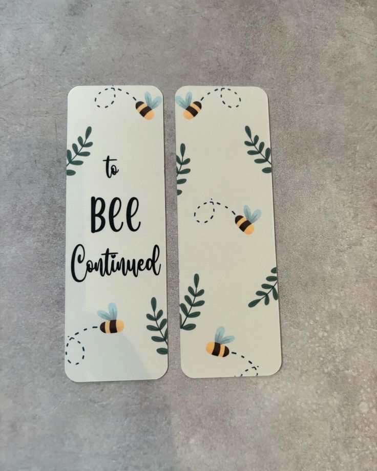 two bookmarks with the words to bee confined on them