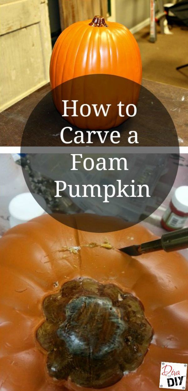 how to carve a foam pumpkin