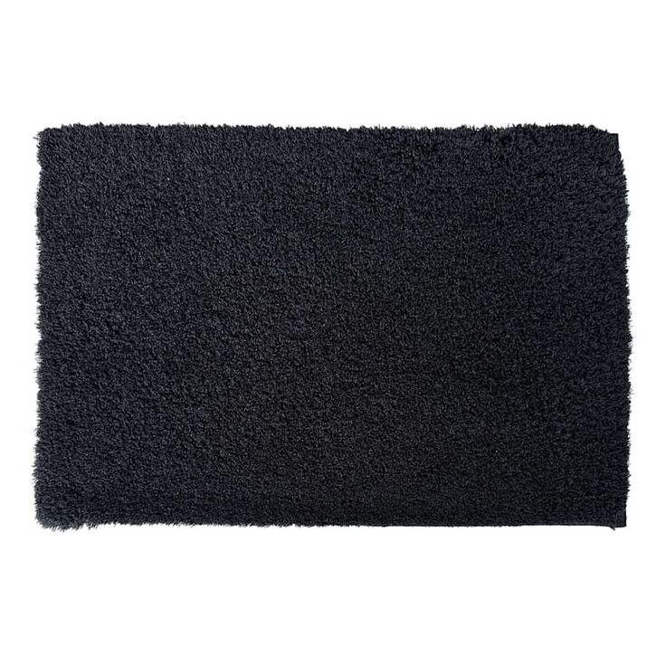 a black rug on a white background