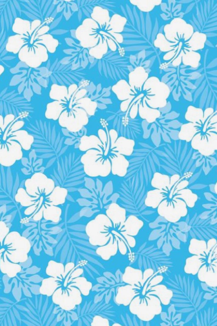 a blue and white flower pattern