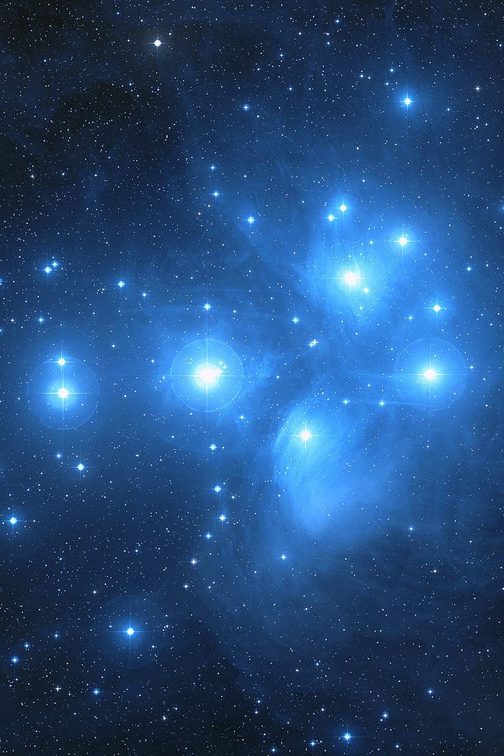 some very pretty blue stars in the sky