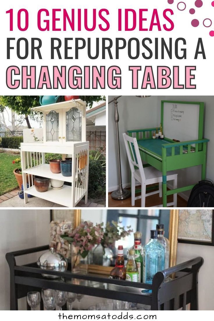 the top ten genius ideas for repurposing a changing table