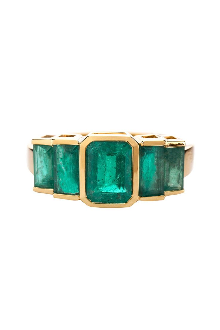 YI COLLECTION-Echo Ring-YELLOW GOLD Discount Jewelry, Marissa Collections, 2 Carat, Fine Jewels, Emerald Ring, Yellow Gold Rings, Classic Design, Jewelry Pieces, Jewelry Watches