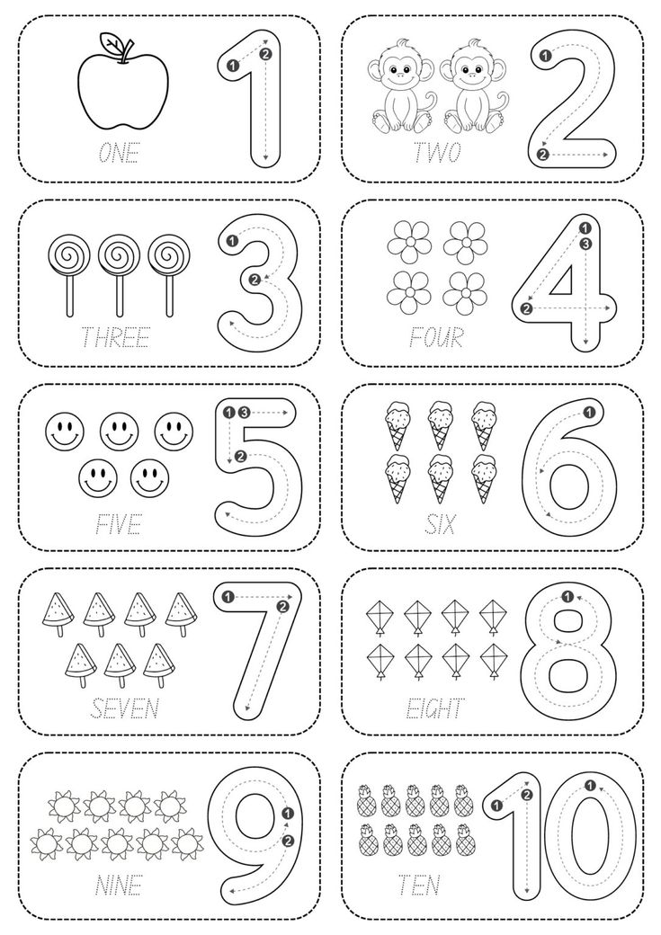 the number ten coloring page with numbers and symbols for children to print out, including