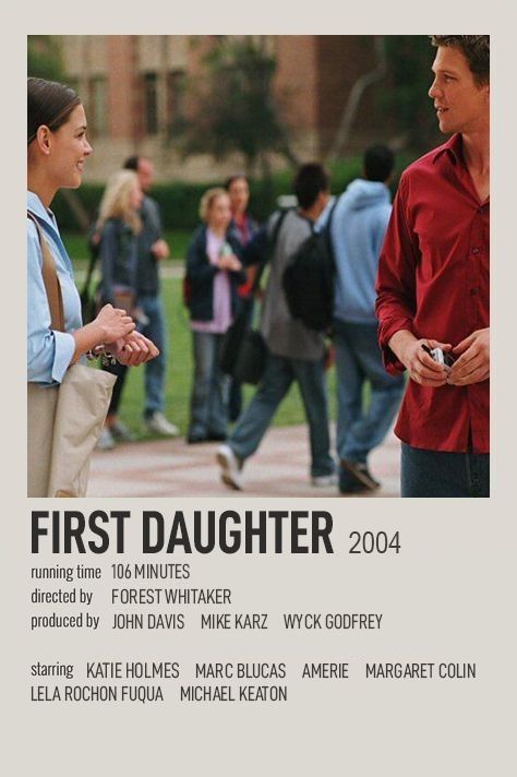 the first daughter movie poster with two people talking to each other