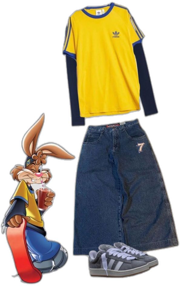 Bunny Inspired Outfit, Nesquick Bunny, Loser Core Outfits, Nesquik Bunny, Silly Outfits, Character Day, Spirit Week Outfits, Street Style Outfits Casual, Silly Clothes