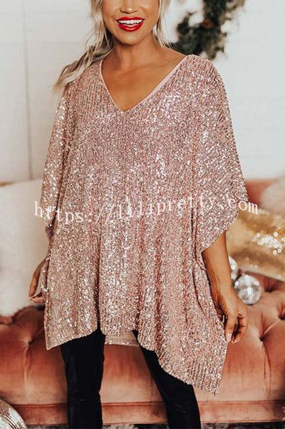 Bat Shirt, Light The Way, Loose Clothing, Sequin Sleeve, Blouse Sale, Party Kleidung, Backless Maxi Dresses, Loose Outfit, Tunic Blouse