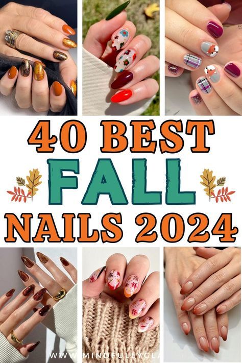 September Nails Short, Simple Autumn Nails Short, Nails Orange Fall, Short Nails Holiday, Nail Ideas Neutral, Simple Autumn Nails, Fall Nails Green, Fall Nails Dark, Nail Designs Brown