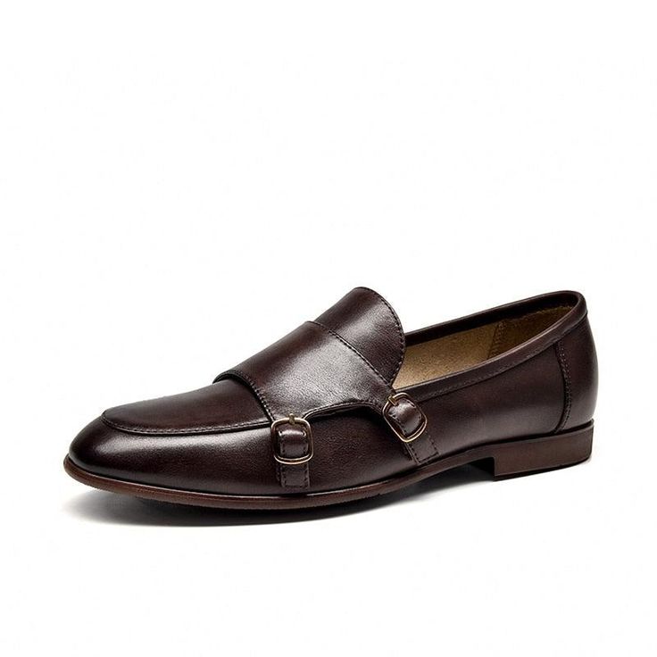 Indulge in the timeless sophistication of Leather Monk Strap Women Loafers from Guocali. Crafted from genuine leather with a leather insole, these Women Shoes offer unmatched comfort. Luxurious Craftsmanship: Genuine leather ensures durability and elegance. Elegant Design: Round toe and solid pattern add a classic touch. Practical and Stylish: Slip-on closure and buckle strap for functionality and flair. Versatile Wear: Ideal for casual outings or summer events. Step out in style with these vers