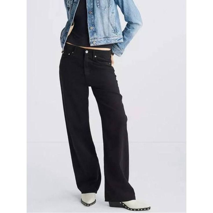 Discover Your New Spring Favorite Step into the season with our Women's Elegant Black Straight Jeans - a perfect blend of style and comfort for your everyday wardrobe. Designed for the modern woman, these jeans provide a relaxed yet chic look that is ideal for both casual outings and office settings. Whether you're running errands, enjoying a weekend brunch, or stepping into a meeting, these jeans offer versatility and elegance. Unparalleled Comfort and Style Made from premium quality lyocell, t Black Straight Jeans, Black Fitted Rigid Denim Jeans, Non-stretch Washed Black Straight Leg Jeans, Black Full-length Rigid Denim Bottoms, Non-stretch Black Denim Pants, Black Full-length Rigid Denim Jeans, Middle Aged Women, Office Fashion Women, Weekend Brunch