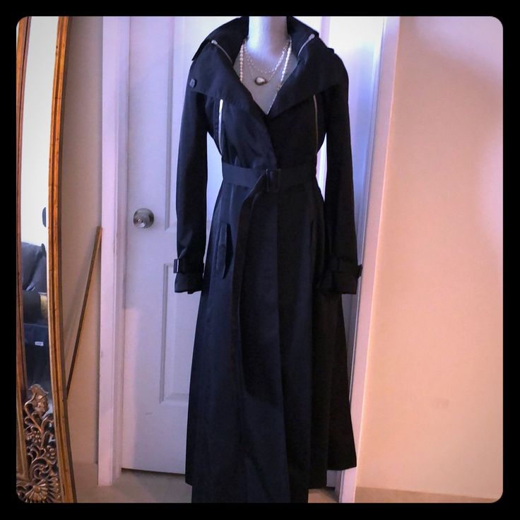 Beautiful Dressy Really Long Coat! Gianfranco Ferre. Made In Italy Limited Edition . One Of The Kind!!! Exellent Condition! Newer Worn .. Fitted Belted Outerwear For Evening, Fitted Belted Evening Outerwear, Belted Fitted Long Outerwear, Belted Long Fitted Outerwear, Fitted Long Outerwear For Office, Chic Fitted Long Outerwear, Fitted Long Outerwear For Evening, Fitted Long Evening Outerwear, Fitted Long Outerwear For Work