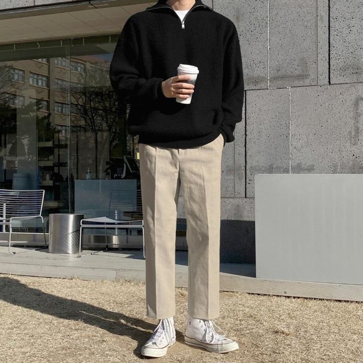 Half Zipped Sweater Outfit Men, Half Zip Up Sweater Outfit Men, Elevated Minimalist Fashion Men, Tall Boy Outfits, Mens Half Zip Sweater Outfit, Half Zip Sweater Outfit Men, Half Zip Outfit Men, Half Zip Outfit, Half Zip Sweater Outfit