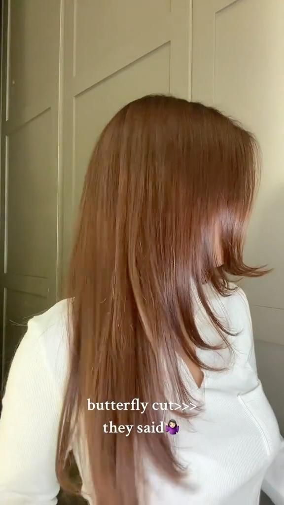 Butterfly Haircut With Straight Hair, Straight Hair Butterfly Haircut, Haïr Cut For Long Hair Straight, Butterfly Straight Hair, Long Butterfly Layers Haircut, Butterfly Haircut Long Straight Hair, Layers Haircut For Straight Hair, Haircut For Long And Straight Hair, Layer Cut For Straight Hair