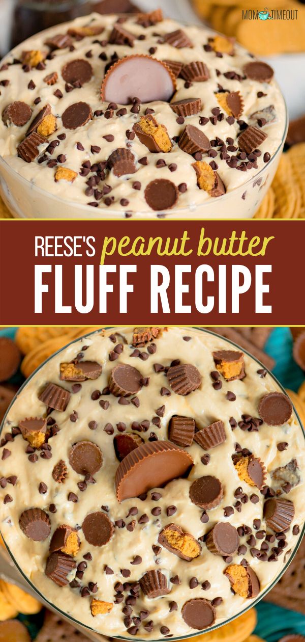 the best recipe for reese's peanut butter fluff dessert is made with graham crackers and chocolate chips