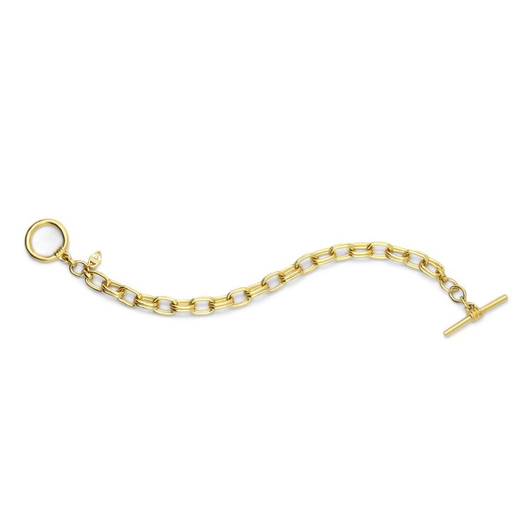 Shop our classic yet bold double gold link chain toggle bracelet. This style could be worn alone for a subtle statement or layer it up to create your own individualized look. Brass base metal Gold plated Toggle Bar closure Double link style link size: 9.70mm x 6.70mm Bracelet Length: 7.5" Made In NYC Made To Order Note: Since each style is Made to order, please allow 1-3 business days for assembly. Jewelry Classic, Gold Link Bracelet, Gold Link Chain, Gold Link, Bracelet Fashion, Toggle Bracelet, Gold Bracelet Chain, Boutique Jewelry, Classic Elegance