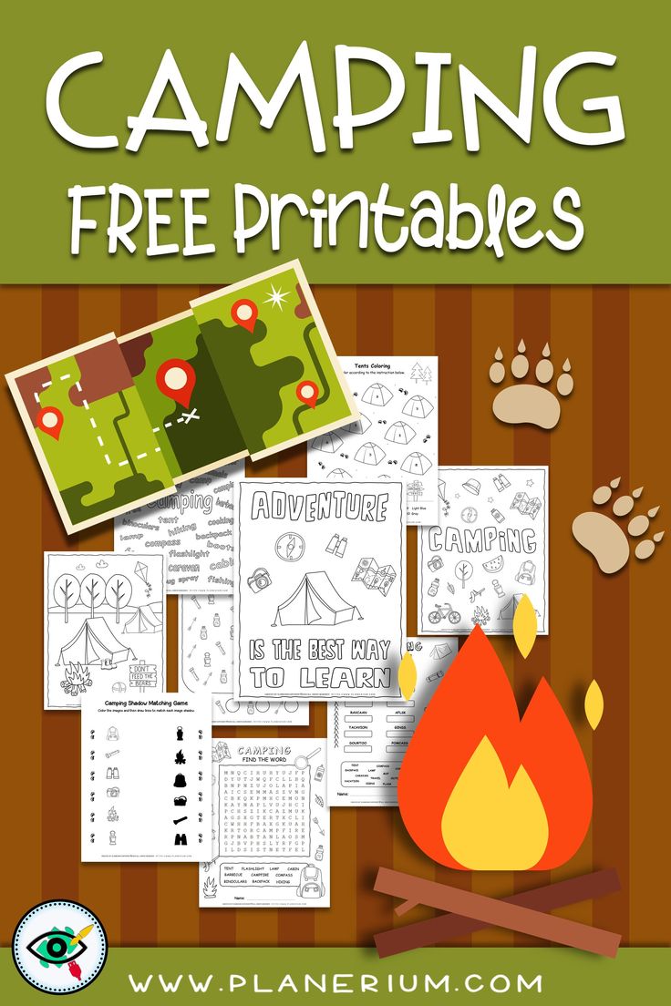 camping free Printables for kids Camping Activities Classroom, Camping Theme Activities Classroom, Camping In Classroom Activities, Camp Kindergarten Activities, Camping In Classroom For Kids, Camping Infant Activities, Camp Theme School Activities, Recess Ideas School Outdoor, Vbs Camping Theme Lessons