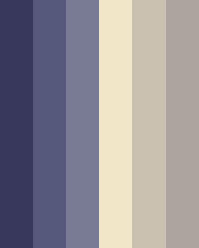 an image of the color purple in shades of blue and yellow, with white on each side