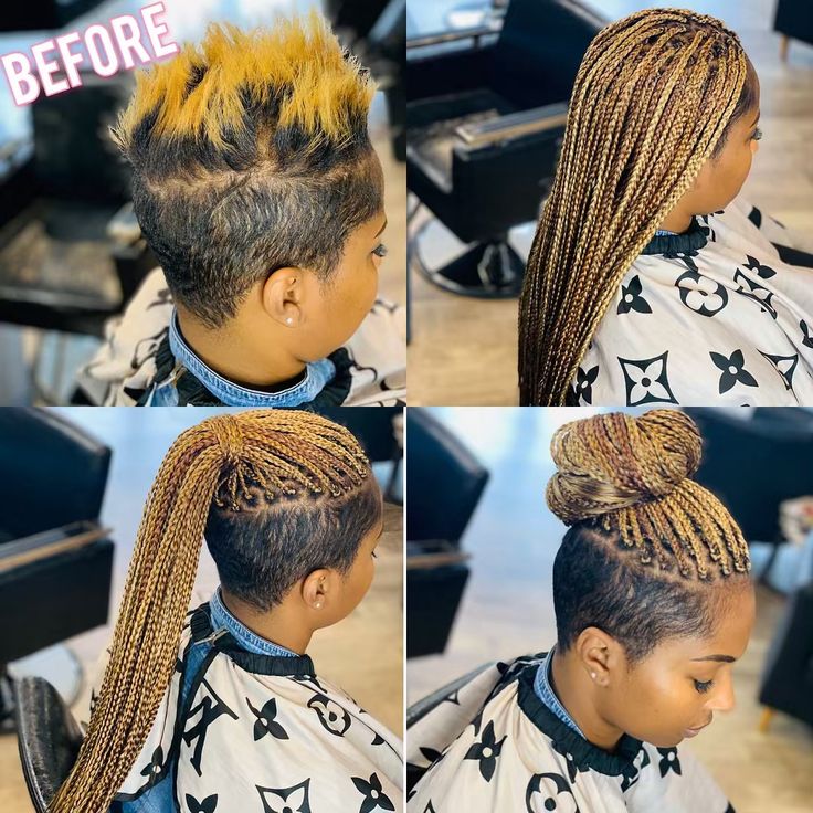 Reda on Instagram: "Box Braids On Short Hair #atl #atlanta #atlhairstylist #atlantahairstylist #stylist #mua #braids #feedinbraids #cornrows #knotlessbraids…" Box Braids On Short Hair, Braids On Short Hair, Box Braids Shaved Sides, Braids With Shaved Sides, Braid Videos, Shaved Side Hairstyles, Shaved Hair Designs, Tapered Natural Hair, Tapered Hair