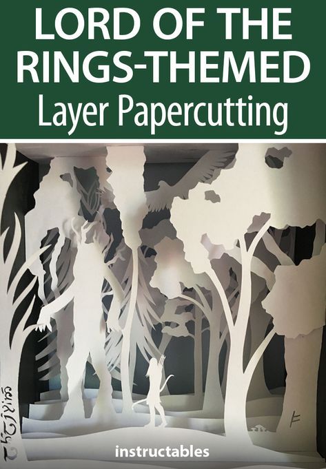 the lord of the rings - themed layer papercutting instructions for children's crafts