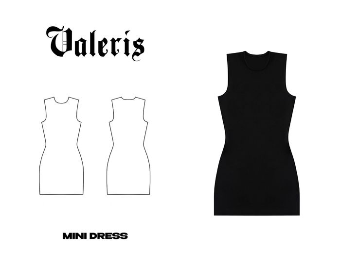 a black dress with the word talent on it and an image of a woman's body