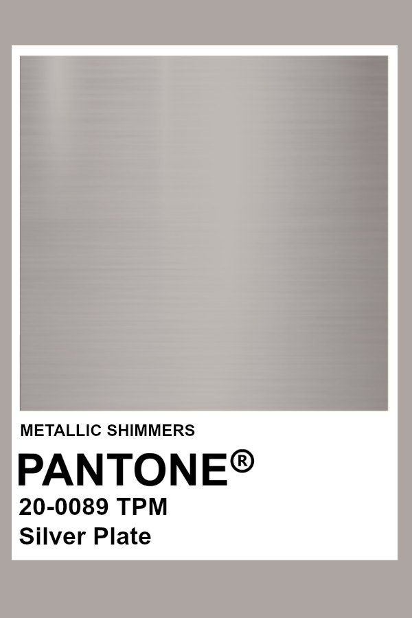 an advertisement for metallic shimer's pantonee silver plate, with the text