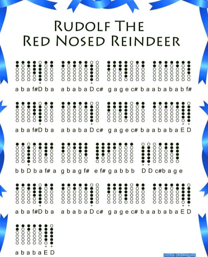 a blue and white poster with the words rudolphf the red nosed reindeer